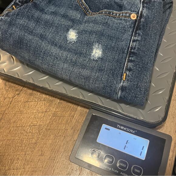 Old Navy Boyfriend Straight Droit Denim Jeans Womens Size 4 Distressed Simple - Picture 9 of 9